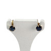 Boucles d'oreilles clous d'occasion or 750 jaune saphirs - vue V1
