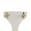 Boucles d'oreilles clous d'occasion or 750 jaune saphirs - vue V3