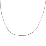 Chaîne d'occasion or 375 blanc maille forçat 40 cm