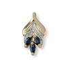Pendentif d'occasion or 750 2 tons saphirs - vue V1
