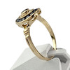 Bague d'occasion or 750 jaune saphirs diamants - vue V2