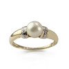 Bague d'occasion or 750 2 tons perle de culture - vue V1