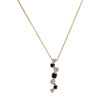 Collier d'occasion or 750 2 tons maille jaseron diamants saphirs 42 cm - vue V1