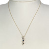 Collier d'occasion or 750 2 tons maille jaseron diamants saphirs 42 cm - vue V2