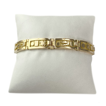 Bracelet d'occasion or 750 jaune maille fantaisie 16,5 cm