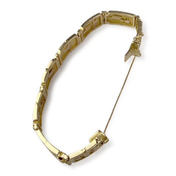 Bracelet d'occasion or 750 jaune maille fantaisie 16,5 cm