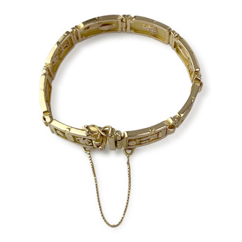 Bracelet d'occasion or 750 jaune maille fantaisie 16,5 cm