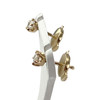 Boucles d'oreilles clous d'occasion or 750 jaune diamants - vue V2