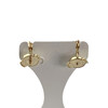 Boucles d'oreilles clous d'occasion or 750 jaune diamants - vue V3