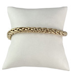 Pre-owned 14K yellow gold palm-link bracelet, 20 cm - view 1