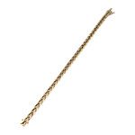 Second hand bracelet gold 750 yellow mesh palm 20 cm - view 2