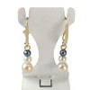 Boucles d'oreilles dormeuses d'occasion or 750 jaune perles de culture - vue V3