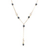 Collier d'occasion or 750 jaune maille fantaisie zirconias hématites 42 cm - vue V1