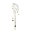 Boucles d'oreilles pendants d'occasion or 750 jaune zirconias hématites - vue V2