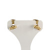 Boucles d'oreilles clous d'occasion or 750 2 tons diamants saphirs - vue V3
