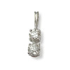 Pendentif d'occasion or 750 blanc diamants - vue V1