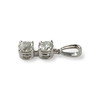Pendentif d'occasion or 750 blanc diamants - vue V3