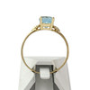 Bague d'occasion or 750 jaune topaze bleue traitée - vue V3