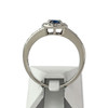 Bague d'occasion or 750 blanc saphirs diamants - vue V3
