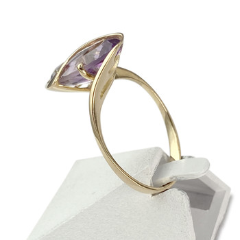 Bague d'occasion or 750 jaune amethyste