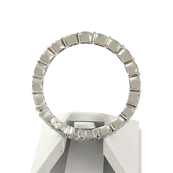 Tweedehands full circle ring in 750 witgoud en platina diamanten
