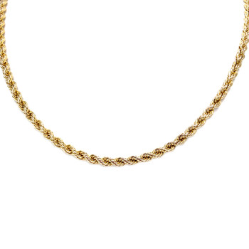 Collier d'occasion or 750 jaune maille corde 42 cm