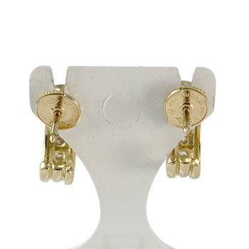 Second-hand half hoop earrings in gold 750 diamonds