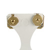 Boucles d'oreilles clous d'occasion or 750 jaune saphirs diamants - vue V3