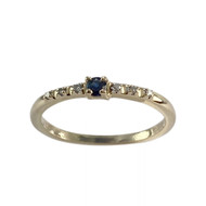 Bague mauboussin d'occasion or 750 jaune diamants saphir