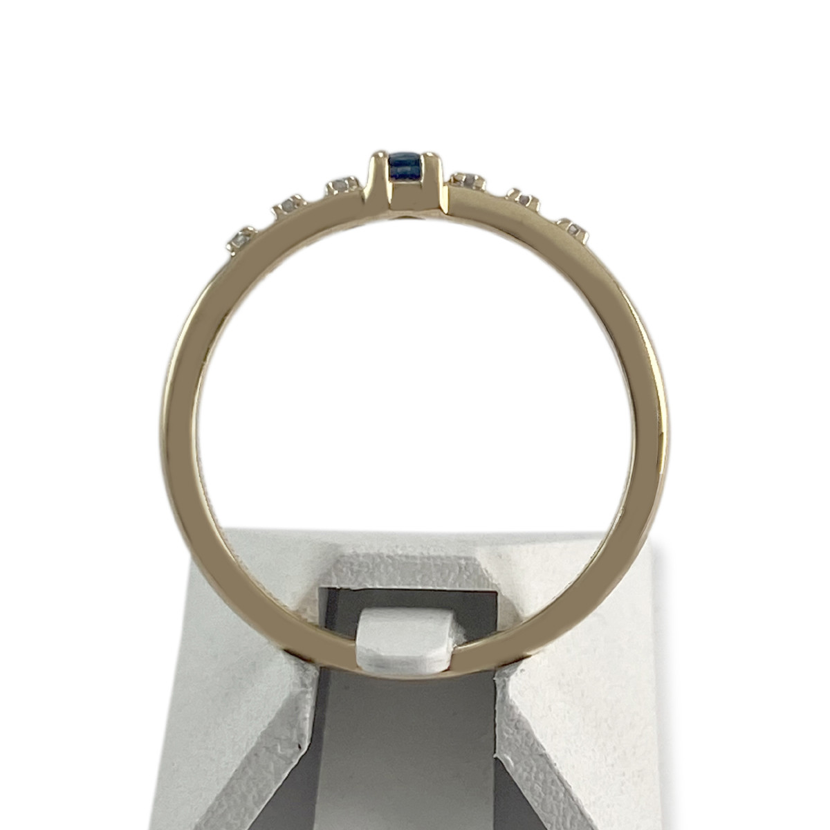 Bague mauboussin d'occasion or 750 jaune diamants saphir - vue 3