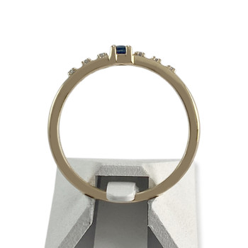 Bague mauboussin d'occasion or 750 jaune diamants saphir