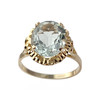 Bague d'occasion or 750 jaune aigue marine - vue V1