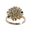 Bague d'occasion or 750 rose spinelles synthétiques - vue V1