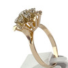 Bague d'occasion or 750 rose spinelles synthétiques - vue V2