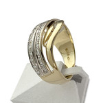 Bague d'occasion 2 ors 750 zirconias - vue 2