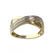 Bague d'occasion or 750 2 tons diamants