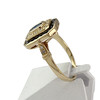 Second-hand gold ring 750 yellow sapphires diamonds - vue V2