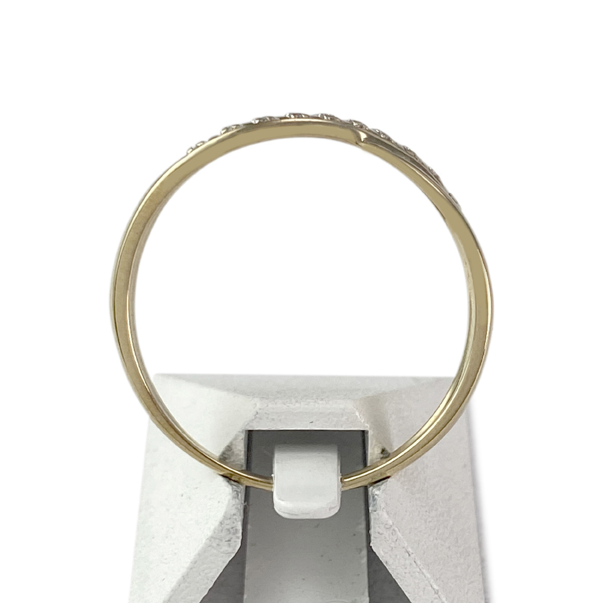 Bague d'occasion or 375 2 tons diamants - vue 3