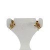 Boucles d'oreilles clous d'occasion or 750 jaune rubis zirconias - vue V3