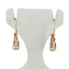 Boucles d'oreilles brisures d'occasion or 750 jaune rubis zirconias - vue V3