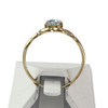 Bague d'occasion or 750 jaune topaze traitée sky blue coeur - vue V3