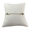 Bracelet d'occasion or 375 2 tons maille forçat saphirs diamants 18,5 cm - vue V1
