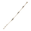 Bracelet d'occasion or 375 2 tons maille forçat saphirs diamants 18,5 cm - vue V2