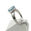 Bague d'occasion or 375 blanc topaze bleue traitée - vue V2