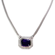 Collier d'occasion or 585 blanc maille fantaisie 39 cm