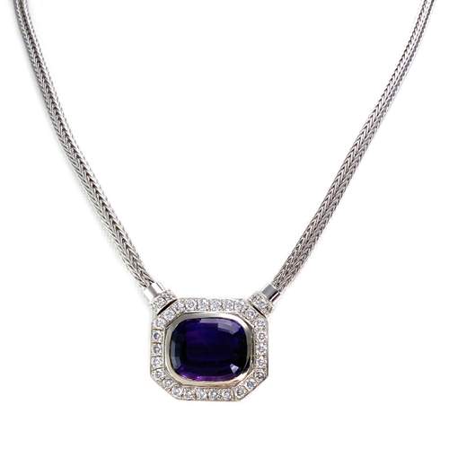 Tweedehands 585 witgouden collier 39 cm