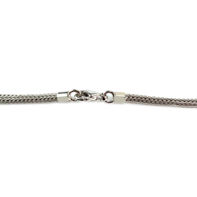 Collier d'occasion or 585 blanc maille fantaisie 39 cm - vue 3