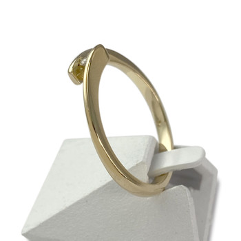 Solitaire d'occasion or 750 jaune diamant