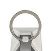 Bague demi tour d'occasion or 750 blanc diamants - vue V3