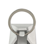 Bague demi tour d'occasion or 750 blanc diamants - vue 3